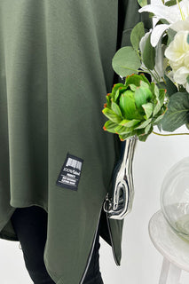 Asymmetrical Hem Zipper Detail Jumper 