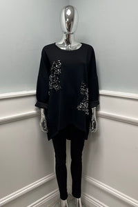 Chocolate bow top — oversized elegance with velvet sequin bows for a luxe statement.