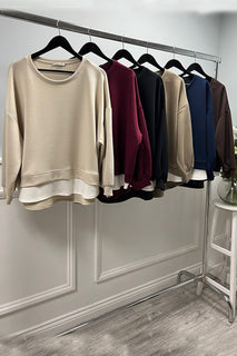 Smooth Cotton-Blend Everyday Sweatshirt