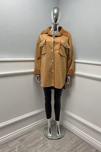 Collared, Button Through, Pocket Detailed, Teddy Jacket