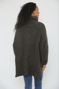 Oversized, Relaxed fit , Long Sleeves Jumper with high, rolled turtleneck collar