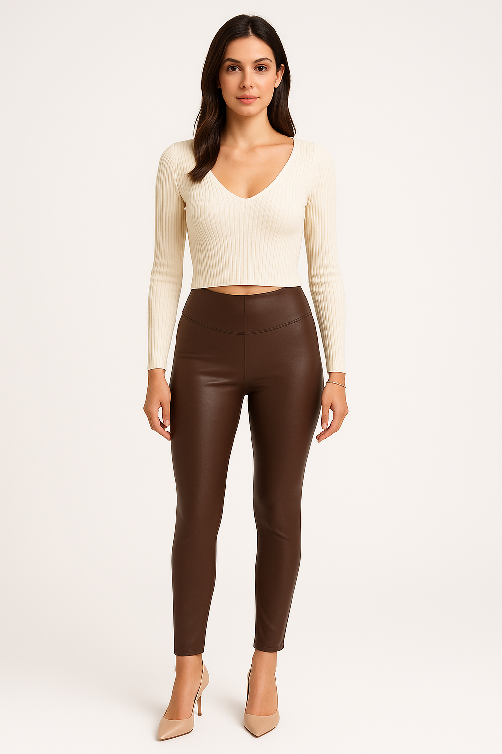 Stretchy PU Leggings
