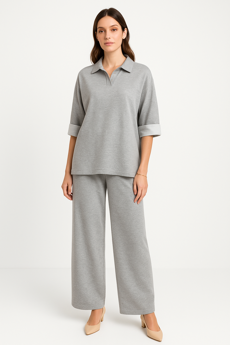 Grey Lounge Co-ord Set – Relaxed Fit