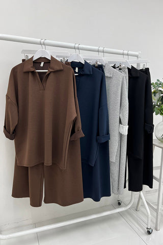 Grey Lounge Co-ord Set – Relaxed Fit