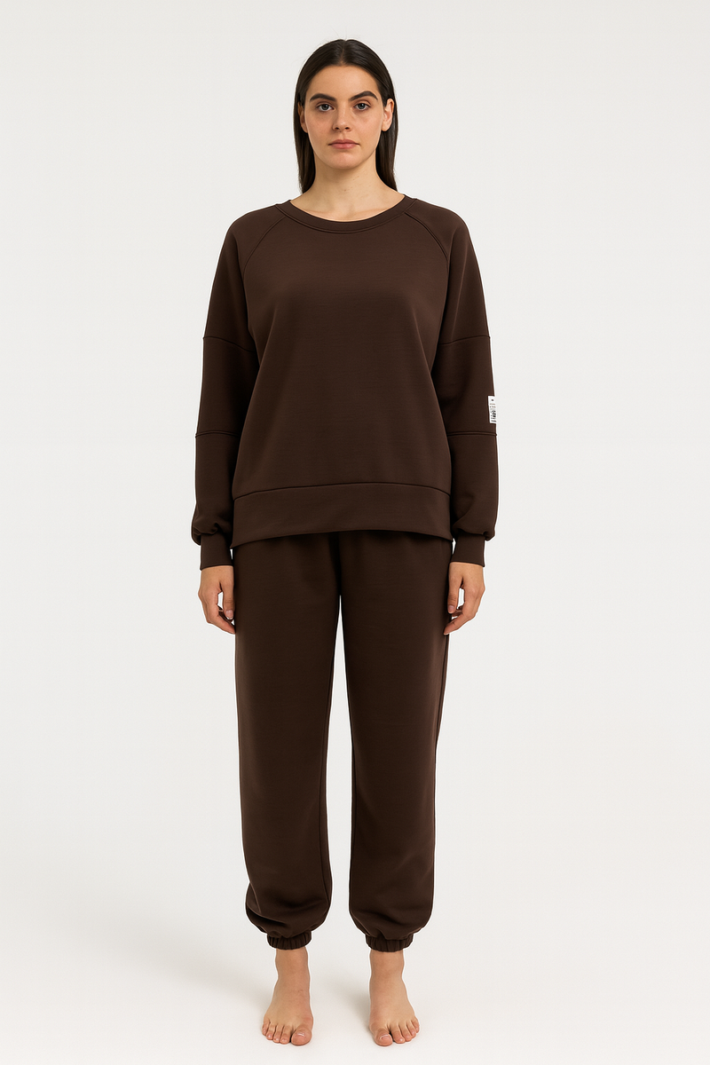 Oversized Co-Ord with Elastic waistband & Statement patch on the sleeve