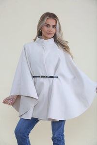 Belt Detailed Oversized Cape