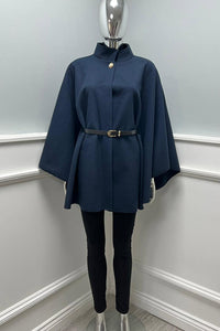 Belt Detailed Oversized Cape