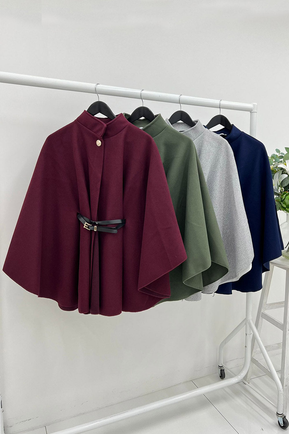 Belt Detailed Oversized Cape
