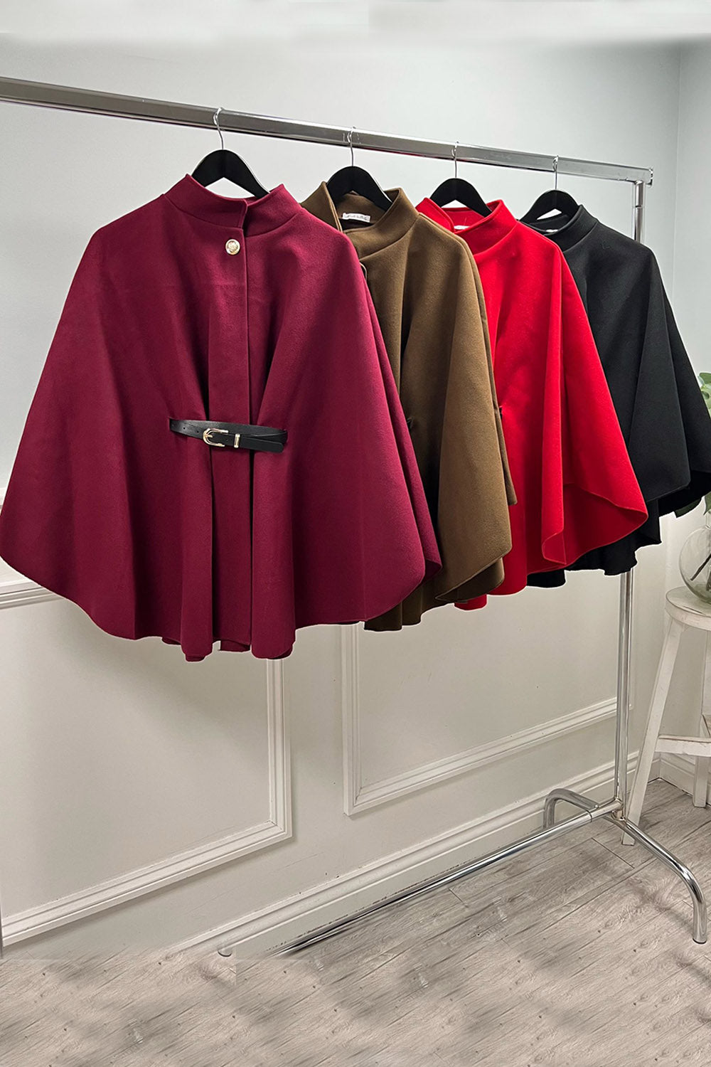 Belt Detailed Oversized Cape