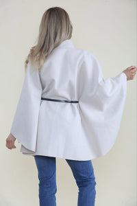 Belt Detailed Oversized Cape