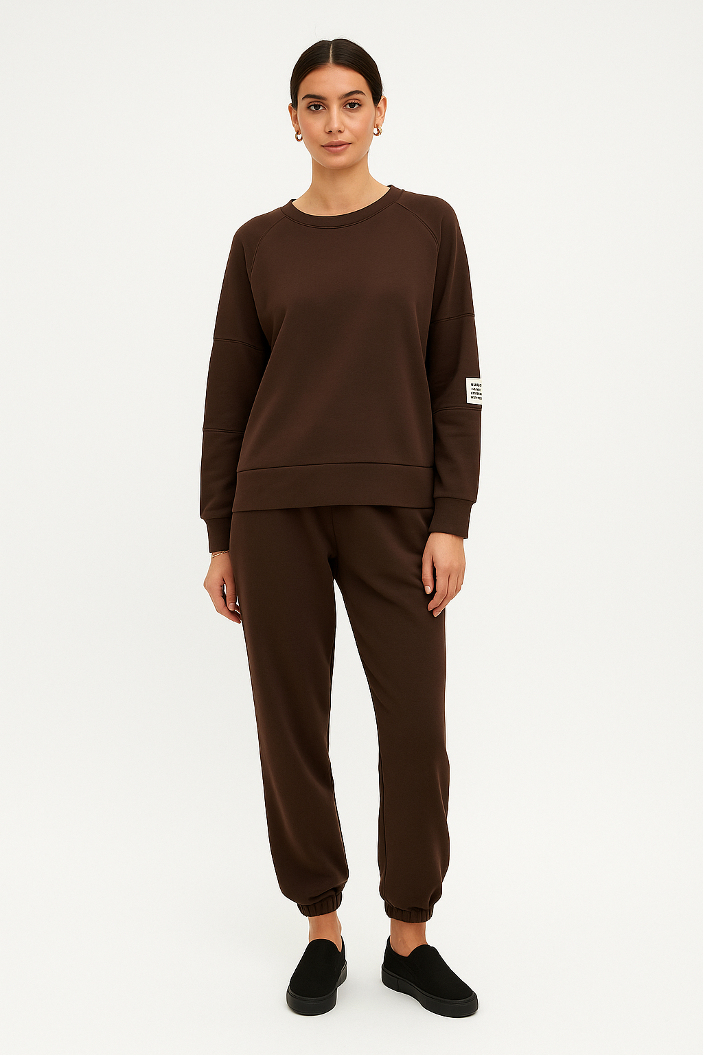 Oversized Co-Ord with Elastic waistband & Statement patch on the sleeve