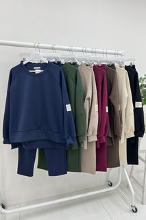 Minimalist crewneck sweatshirt Lounge Set.