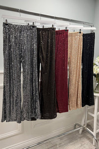 Wide Leg Sequin Trouser.