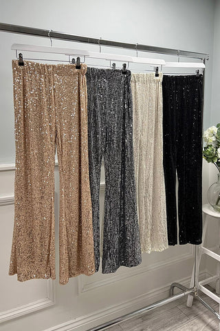 Flared Sequin Trouser
