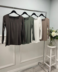 Round Neck, Double Layered, 100% Viscose Top