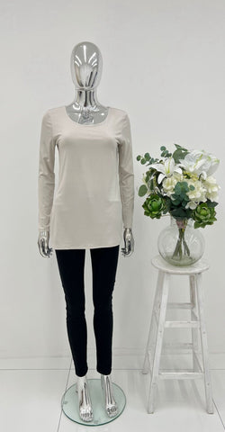 Round Neck, Double Layered, 100% Viscose Top