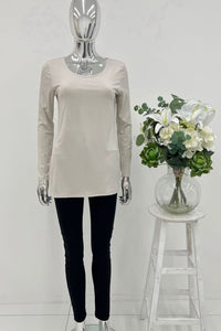 Round Neck, Double Layered, 100% Viscose Top