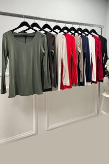 Round Neck, Double Layered, 100% Viscose Top