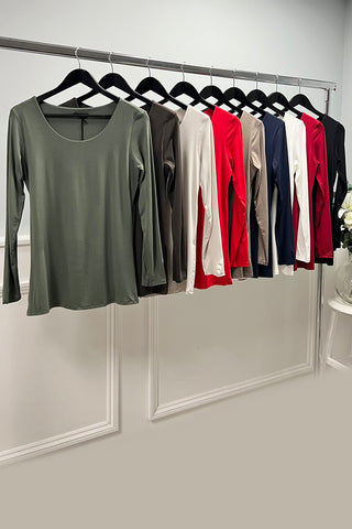 Round Neck, Double Layered, 100% Viscose Top