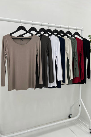 Round Neck, Double Layered, 100% Viscose Top