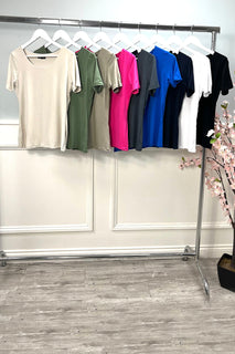 Round Neck, Double Layered, 100% Viscose Top