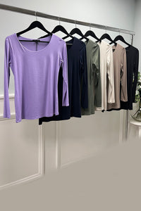 Round Neck, Double Layered, 100% Viscose Top