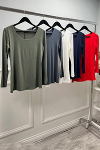 Round Neck, Double Layered, 100% Viscose Top