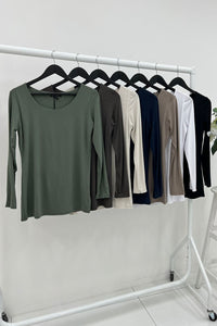 Round Neck, Double Layered, 100% Viscose Top