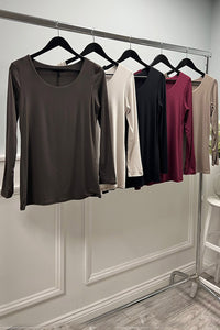 Round Neck, Double Layered, 100% Viscose Top