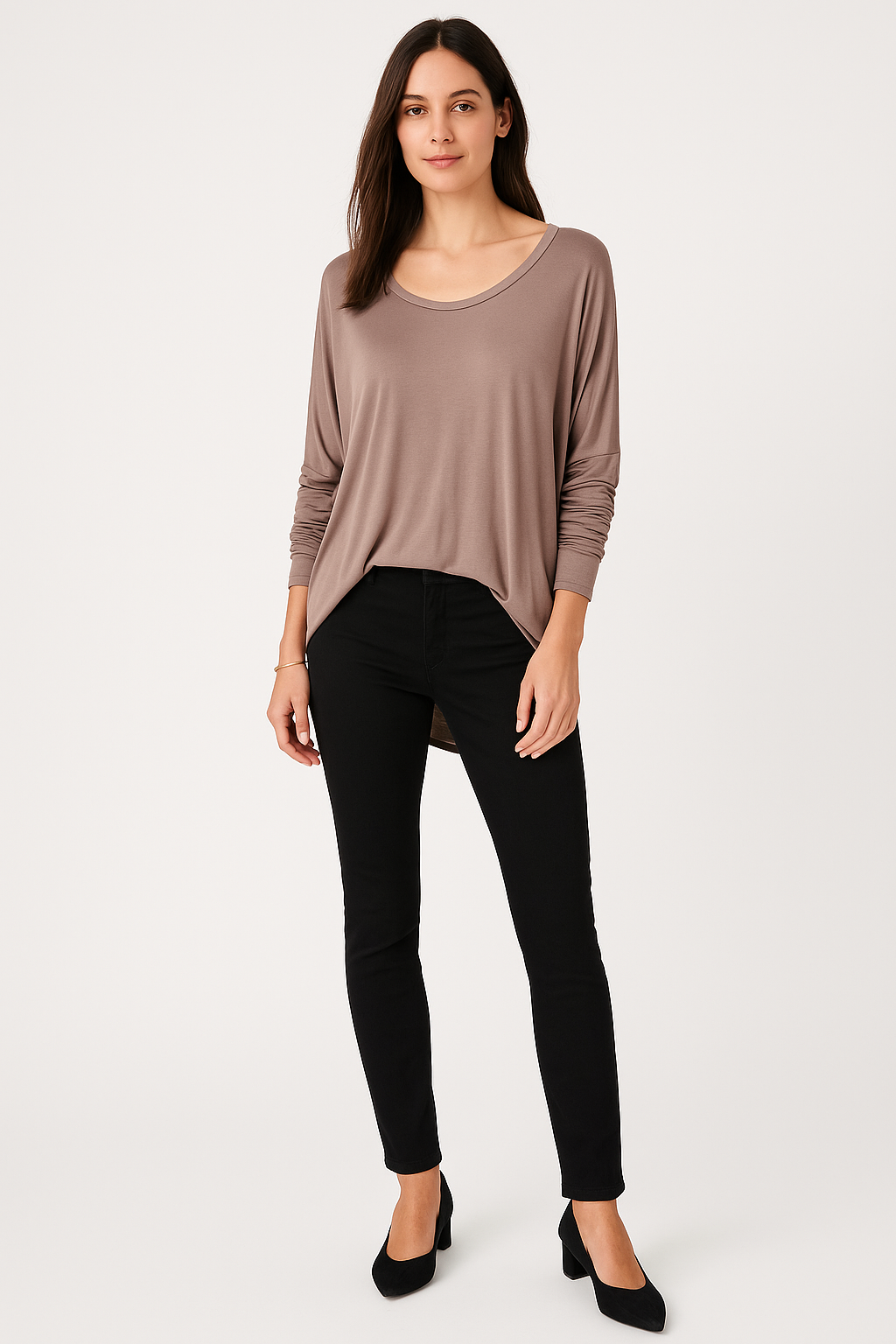 High Low Viscose Top