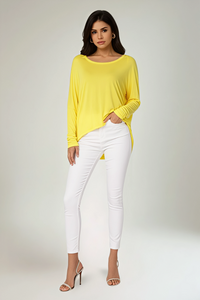 High Low Viscose Top