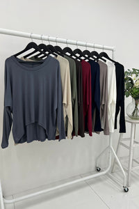 High Low Viscose Top