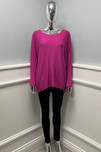 Round Neck, Viscose & Nylon Light Knitted Top