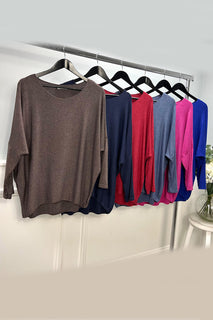 Round Neck, Viscose & Nylon Light Knitted Top