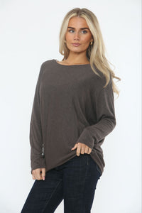 Round Neck, Viscose & Nylon Light Knitted Top