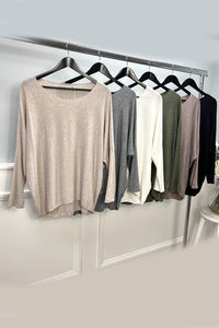 Round Neck, Viscose & Nylon Light Knitted Top