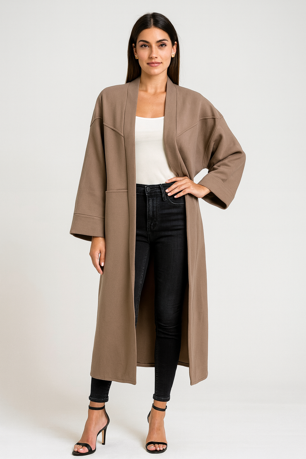 Longline Open-Front Coat