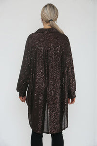 High Low Sequin Shirt