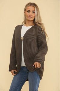 Sun Broach Detailed Knitted Bolero