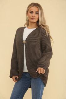 Sun Broach Detailed Knitted Bolero