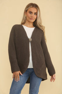 Sun Broach Detailed Knitted Bolero