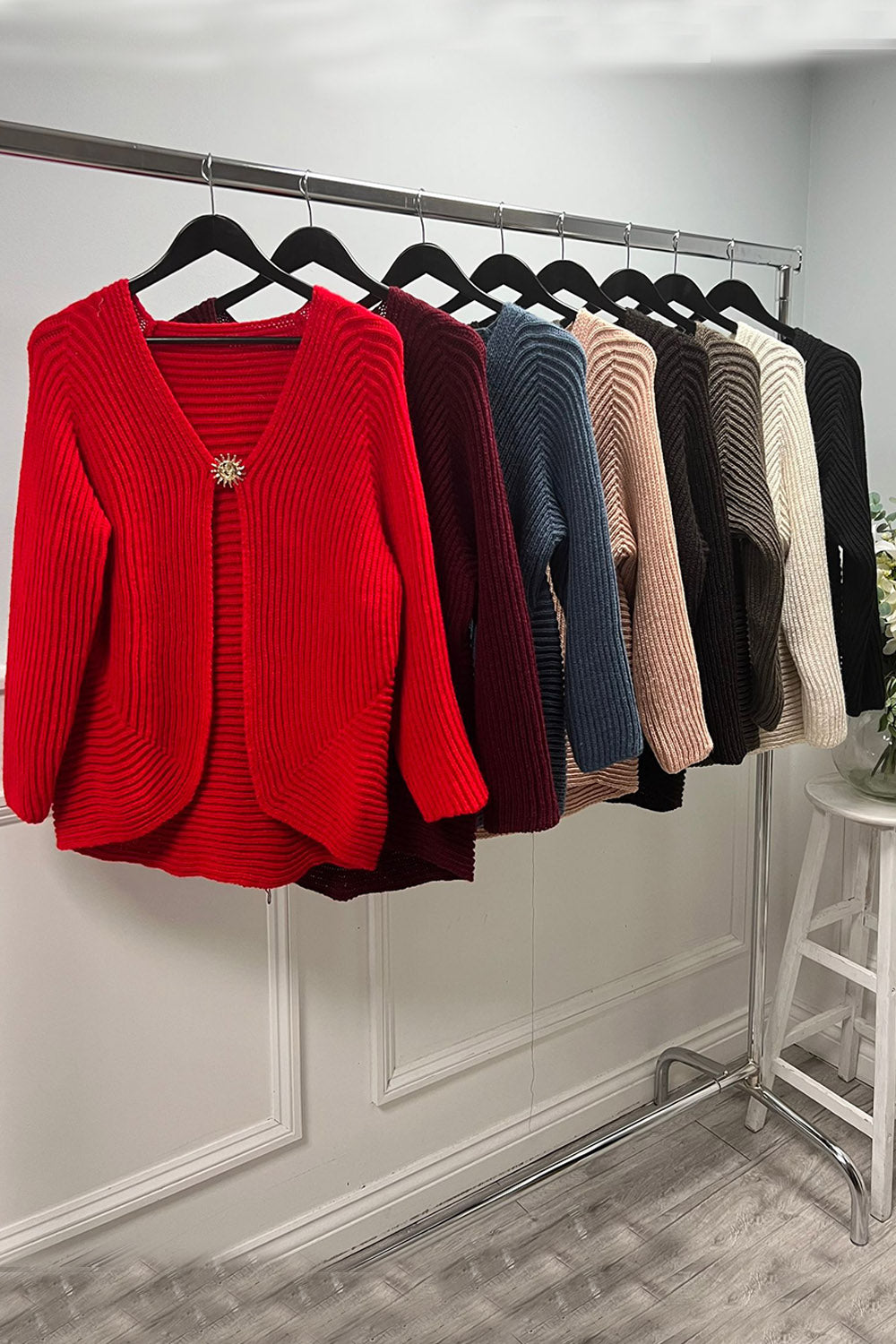 Sun Broach Detailed Knitted Bolero