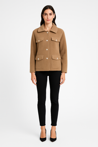 Button & Flap Detailed Jacket