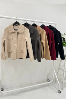 Button & Flap Detailed Jacket