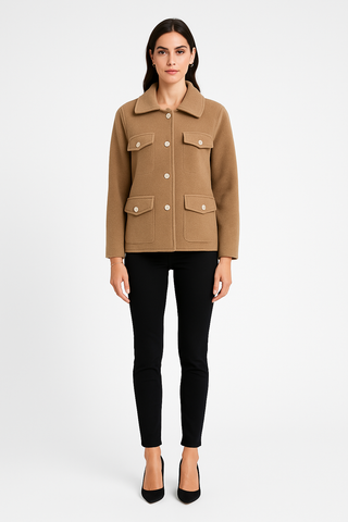 Button & Flap Detailed Jacket