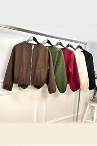 Elasticated Cuff & Hem, Two Pocket Bomber Jacket