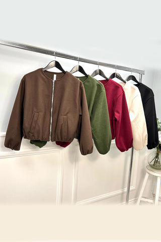 Elasticated Cuff & Hem, Two Pocket Bomber Jacket