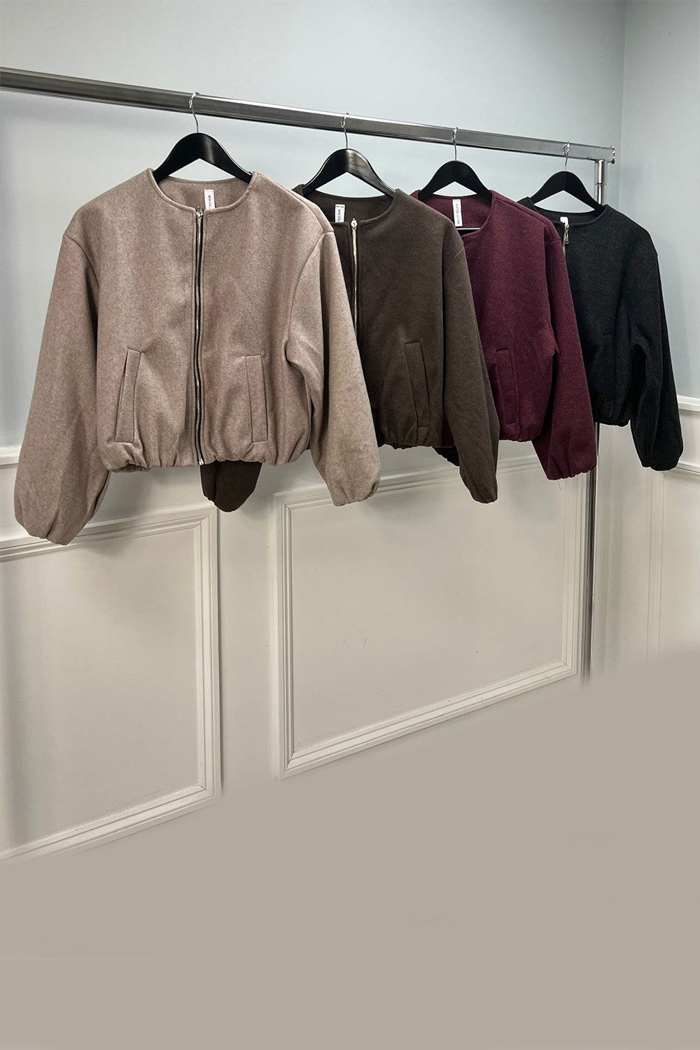 Elasticated Cuff & Hem, Two Pocket Bomber Jacket