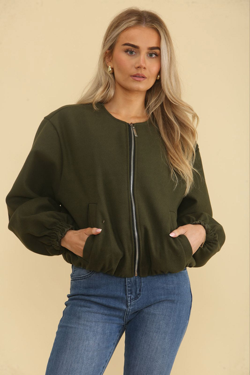 Crop Bomber Jacket