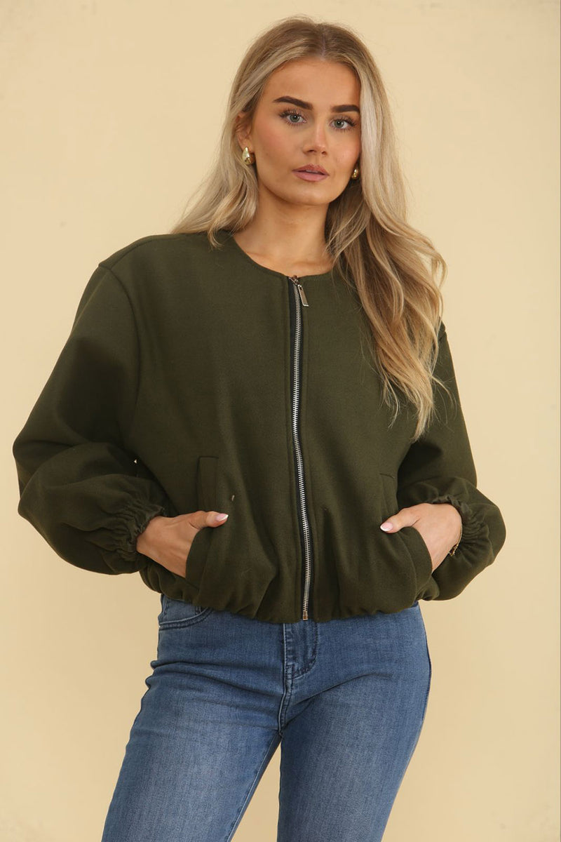 Crop Bomber Jacket